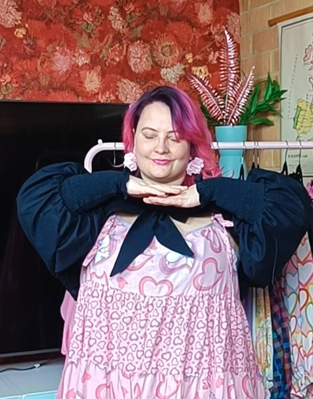 Bolero musta 3XL-5XL