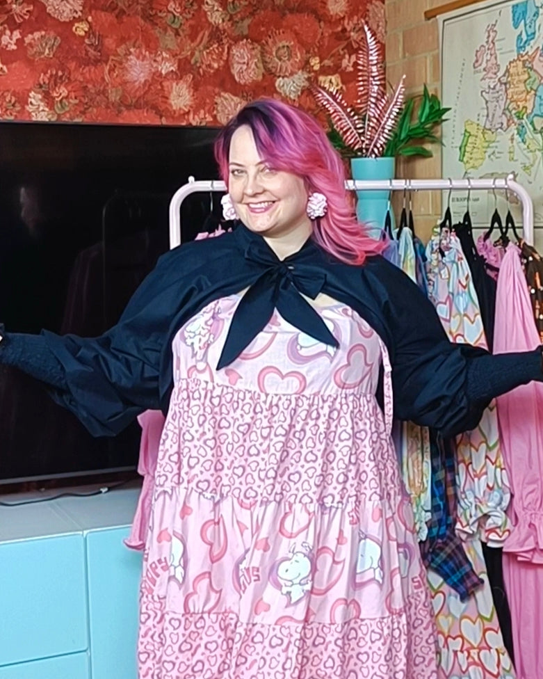 Bolero musta 3XL-5XL